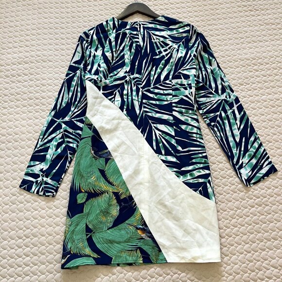 NWOT BCBG MaxAzria Tilli Printed A-Line Dress Size S Long Sleeve - Picture 9 of 11